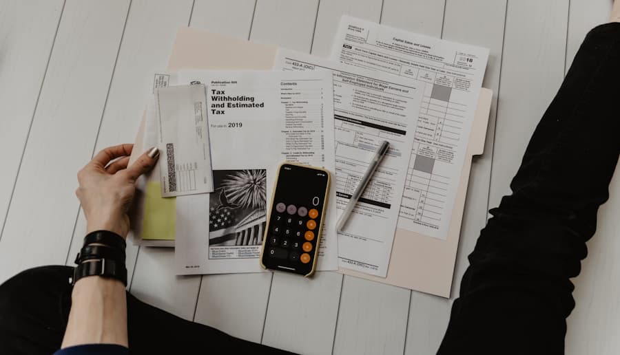 Professional tax consultant working with a client